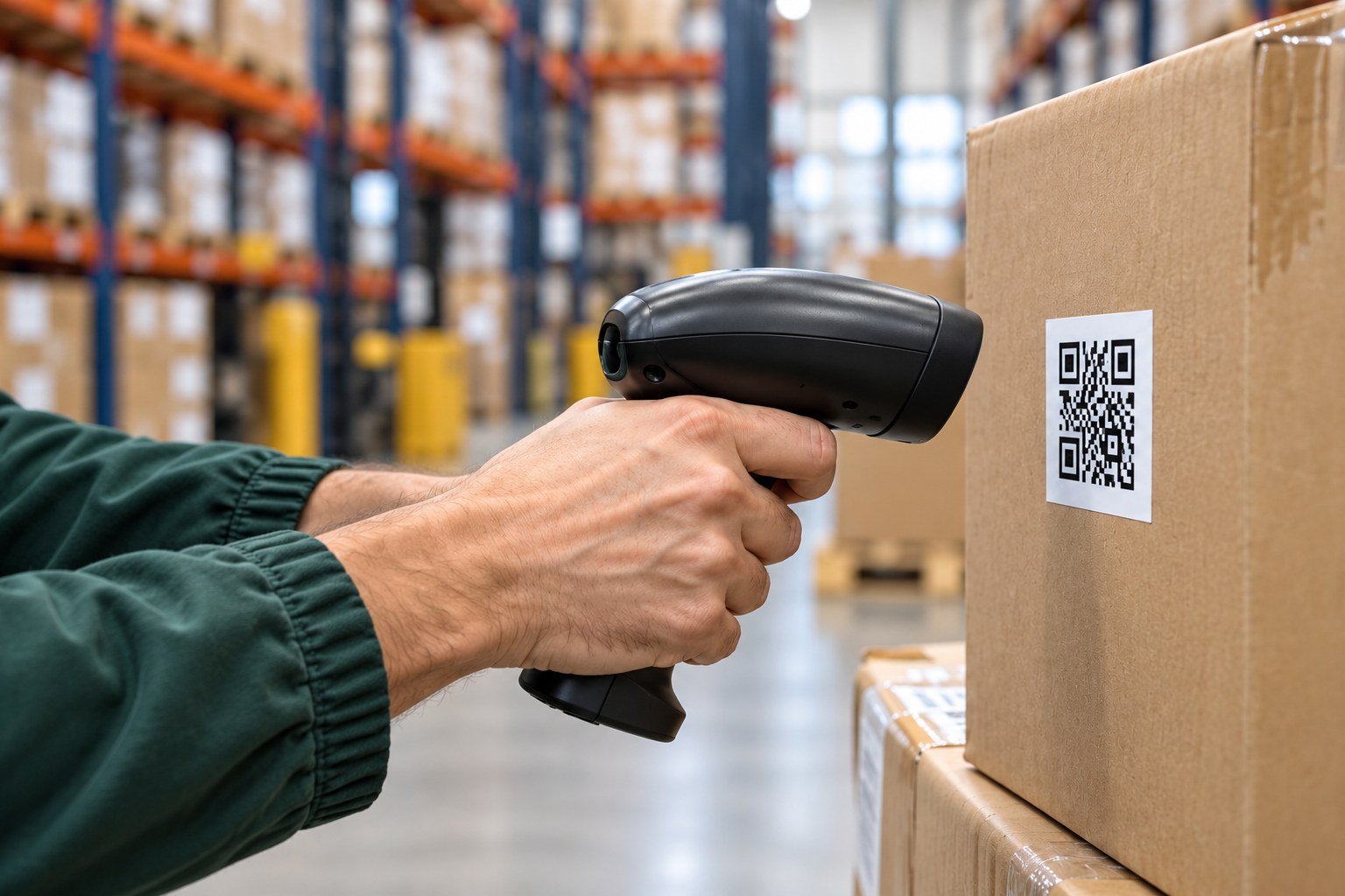 Illustrative hands-on inventory capture without visible faces
